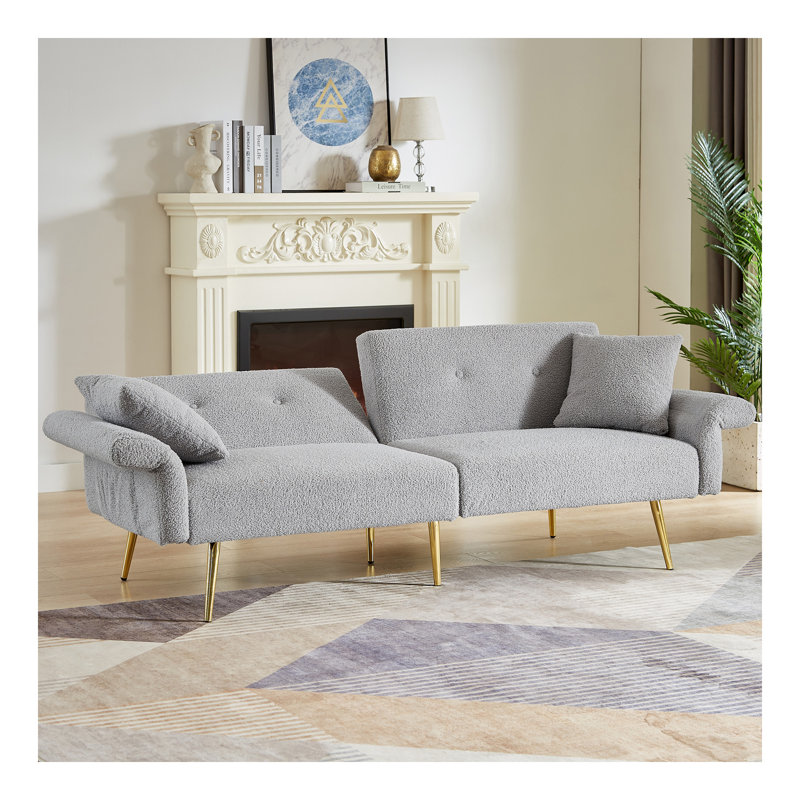 Canapé-lit d'appoint rembourré Modern Modern, Gris