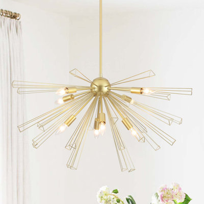Keimaya 8 - Light 33 in. Modern Sputnik Sphere Chandelier