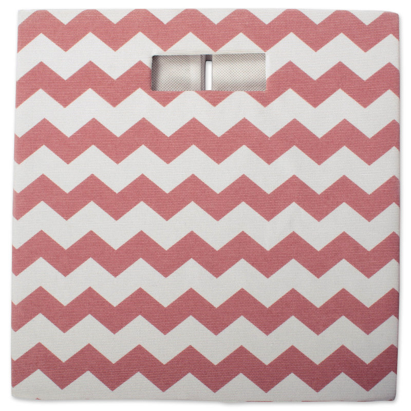 Cube en tissu de polyester, Rose, H 13 po x l 13 po x p 13 po