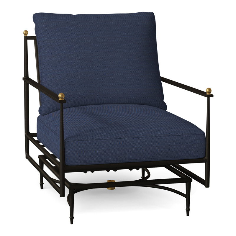 Méridienne en aluminium Roma, Welt, Périgold bleu Ishi Jean, Standard Plus
