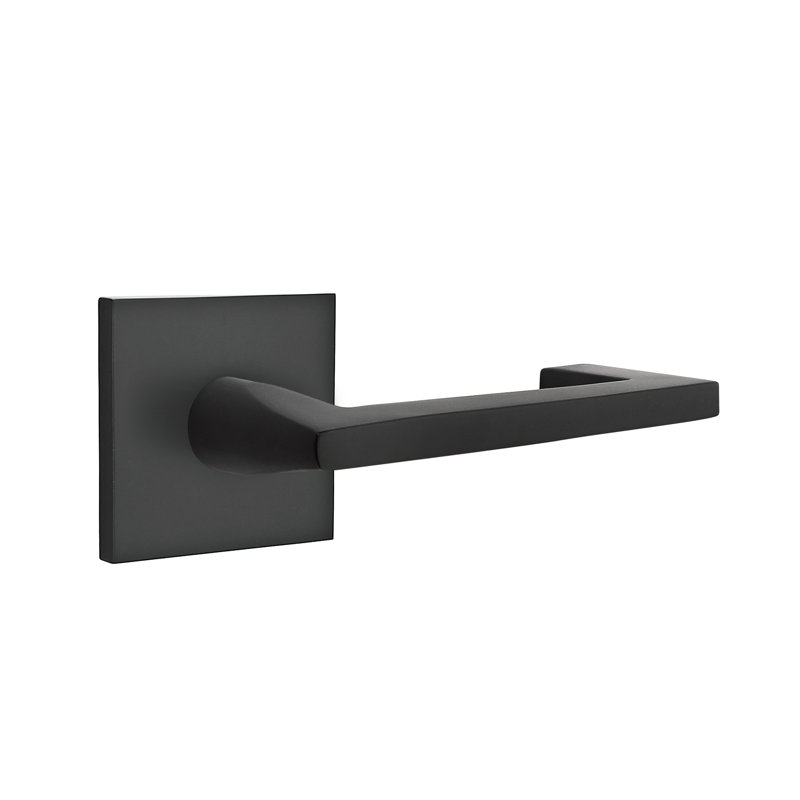 Poignée de porte avec rosette Argos, Droite, Dos plat