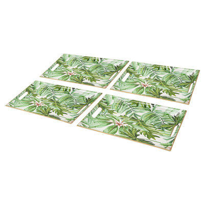 18.1X11.8X1.45" Plastic Charger Plate, 4 Pack