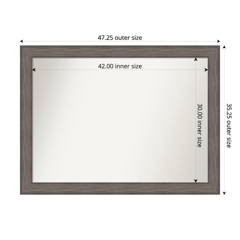Miroir Hannaley, 35,25 po x 47,25 po, Rectangle