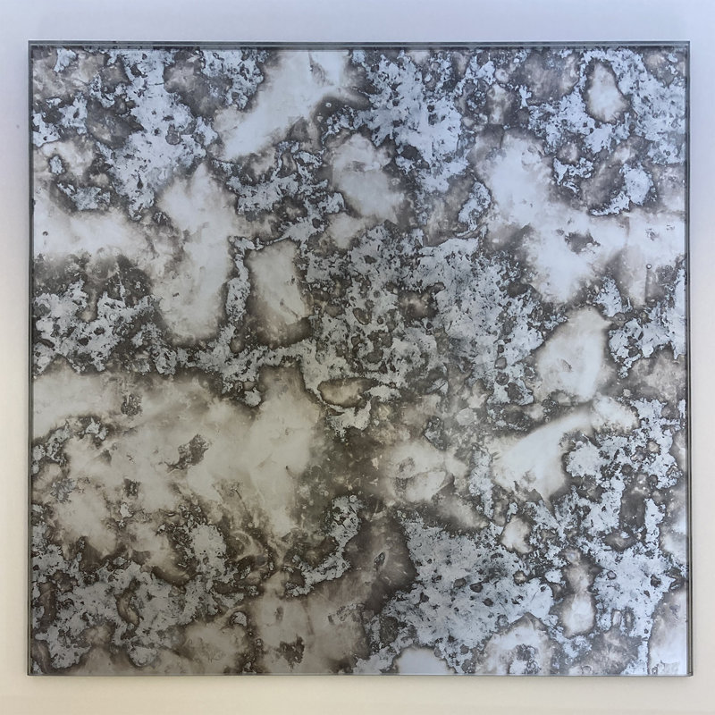 Venetian Antique 12 " x 12" Glass Vintage Wall Tile, Smoke Tan