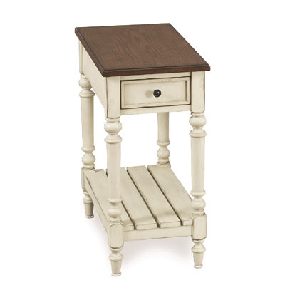 Duffy Solid Wood Top End Table with Storage