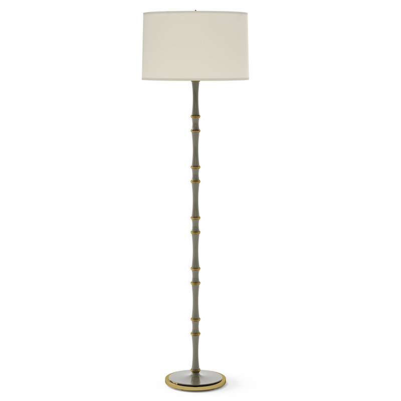 Lampe sur pied traditionnelle 64,50 po Kane, Taupe fumé, Fondine
