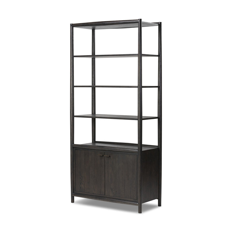 Glenview Bookcase, Smoked Black Oak