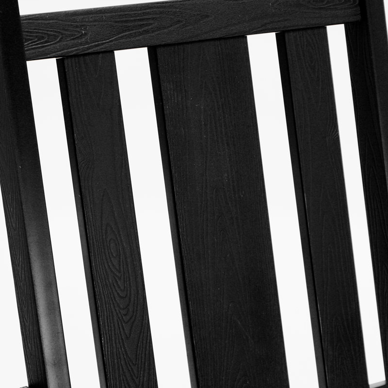 Chaise berçante d'extérieur Diyanna, Noir, noir, noir, noir