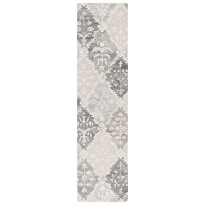 Garvin Hand Tufted Wool Pile Floral Rug