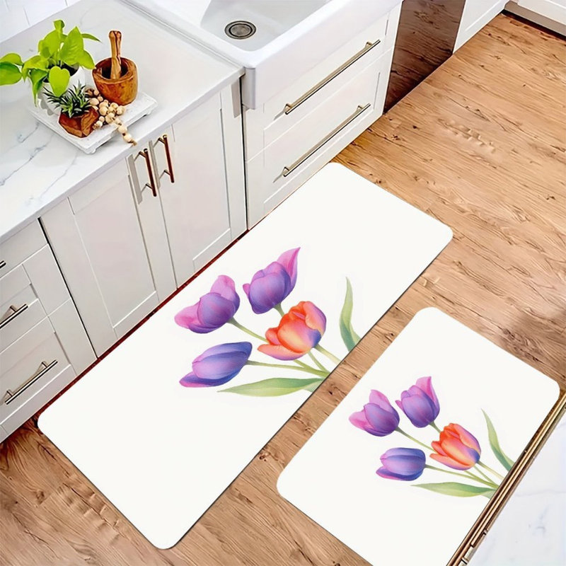 Tapis de cuisine antidérapant 2 pièces