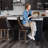 Maven Lane Vienna Swivel Stool with Faux Leather Upholstery-92561092-92561096