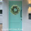 Couronne d'eucalyptus - Vert - Grande couronne artificielle toutes saisons pour porte d'entrée, mur, porche ou décoration intérieure