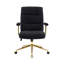 Fauteuil de bureau texturé noir et doré-1709529121