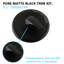 Douche à poignée simple en noir mat lisse. Possède une pomme de douche à effet pluie, une douche à main, un bec de baignoire et une valve. Débit de 1,8 gallons par minute. Résiste à la corrosion. 360 réglable. Robinet mural noir avec une poignée. Débit