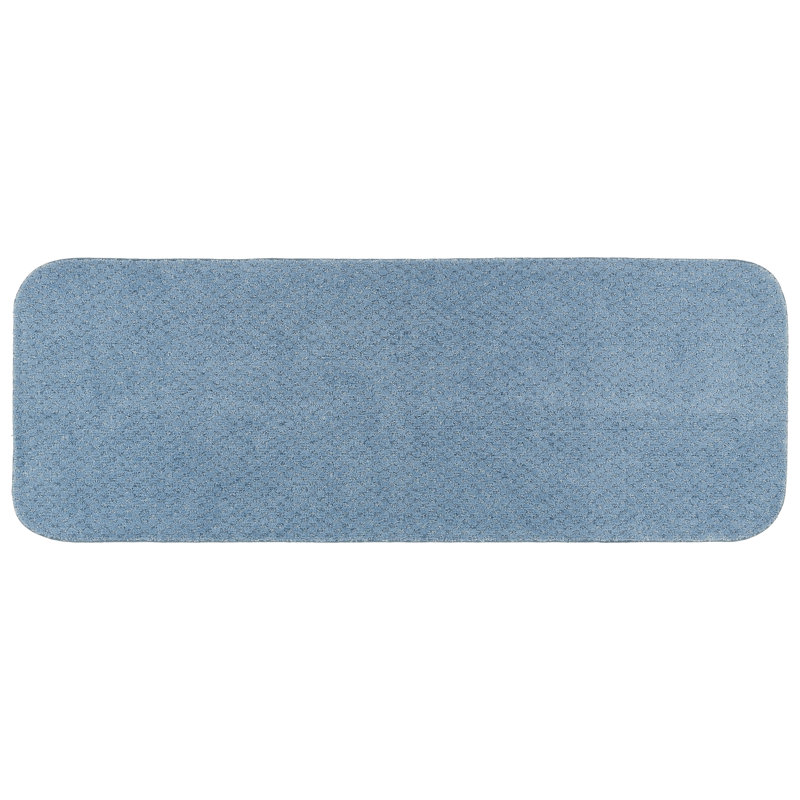 Juliahna Nylon Bath Rug with Non-Slip Backing, 22' W x 60' L, Blue