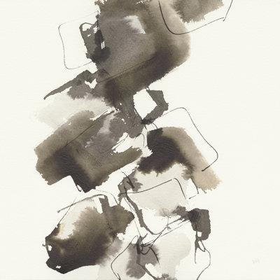 Stacked II Greige Crop - Wrapped Canvas Painting