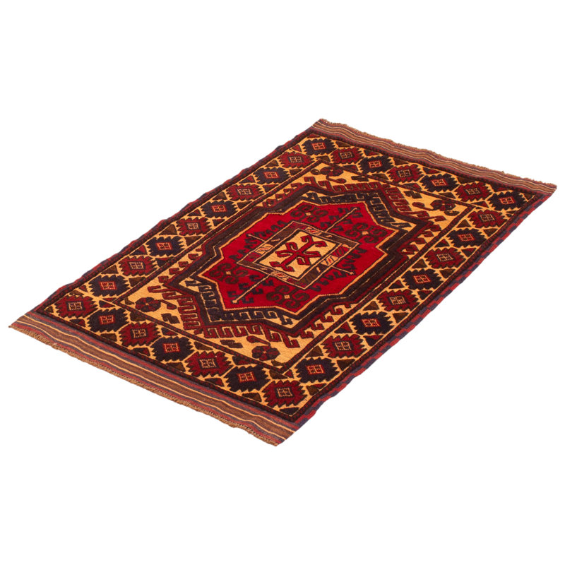 Miruna One-of-a-Kind 3'3" X 5'3" New Age Wool Area Rug in Tan