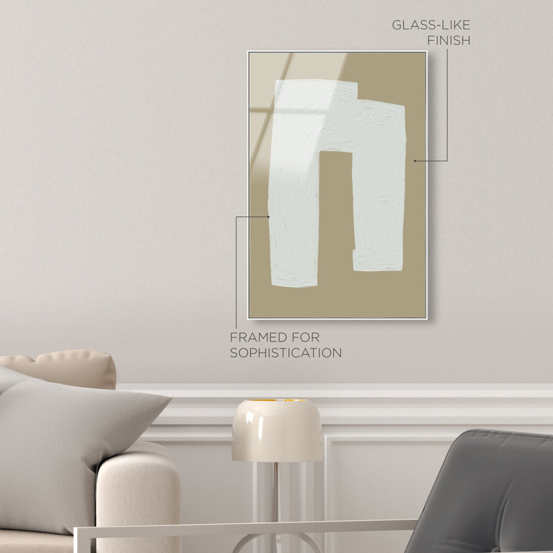 Minimal Arch Print by Oliver Gal, 37"H x 55"W, White Floater Frame