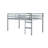 Grey Twin Loft Bed With , Solid Rubber Wood. Platform Strengthened Slats. Extra Storage Space Under Bed. Low Height For Peace Of Mind Bed, Color. Wood Made. Included. Slat Long-Term Durability. Under-1300978169