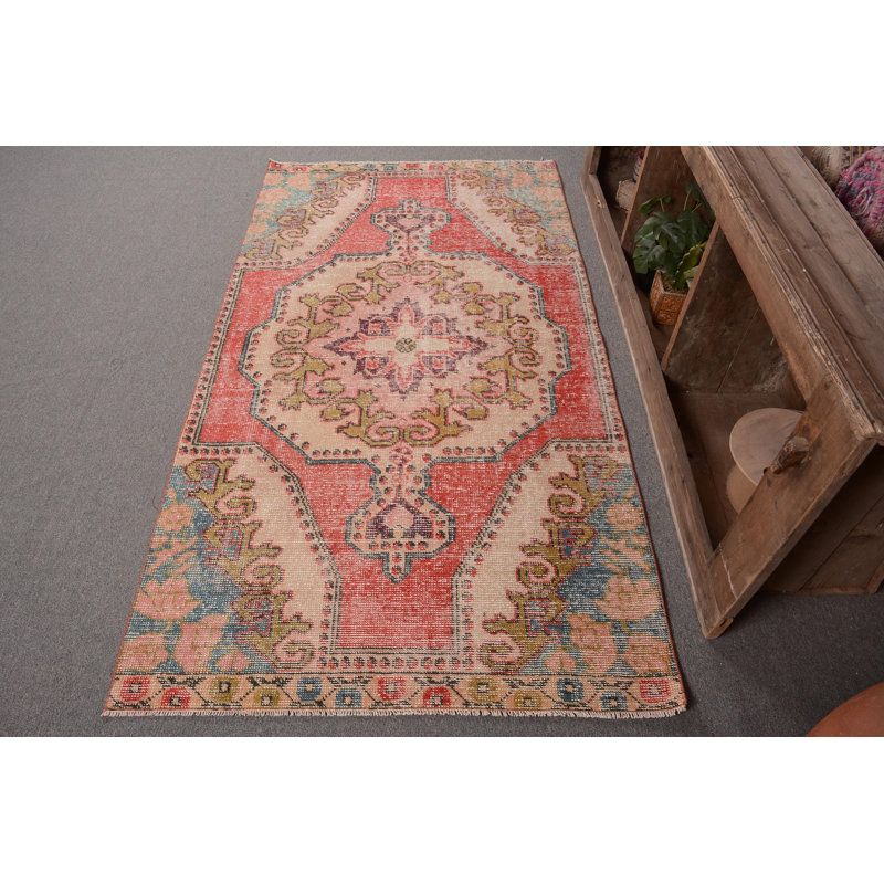 Tapis rétro, tapis turcs, tapis rétro, tapis antiques, tapis de 3,6 x 6,7 pi, tapis rétro