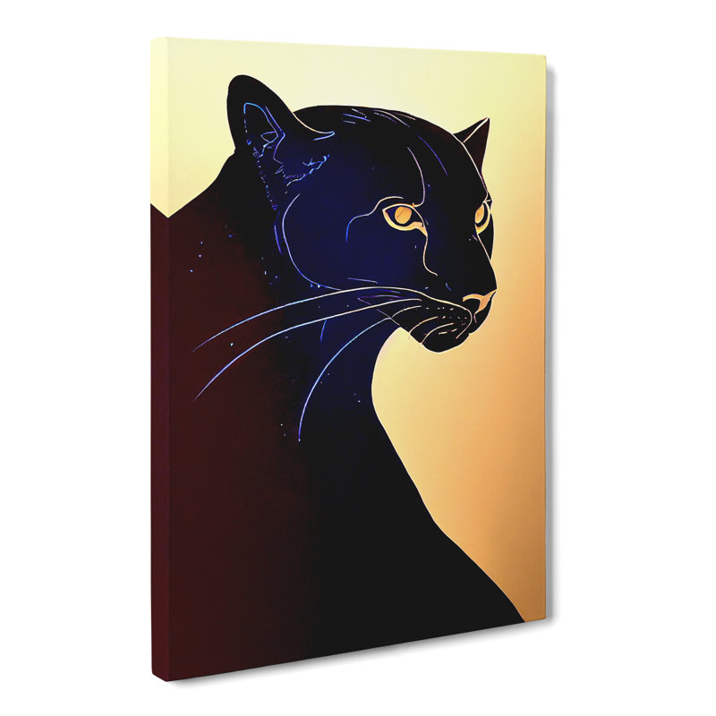 CAN-V0523-1742X Panther Portrait - Wrapped Canvas Print, 50cm H x 35cm W