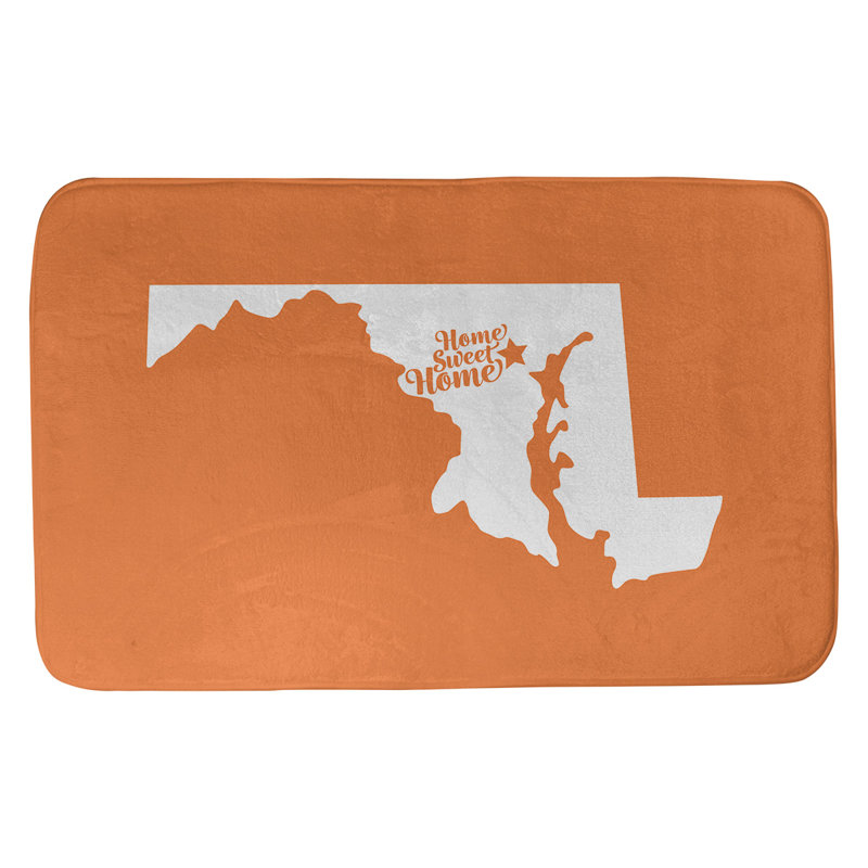 Tapis pour salle de bain baltimore doux, l 17 po x L 21 po, Orange