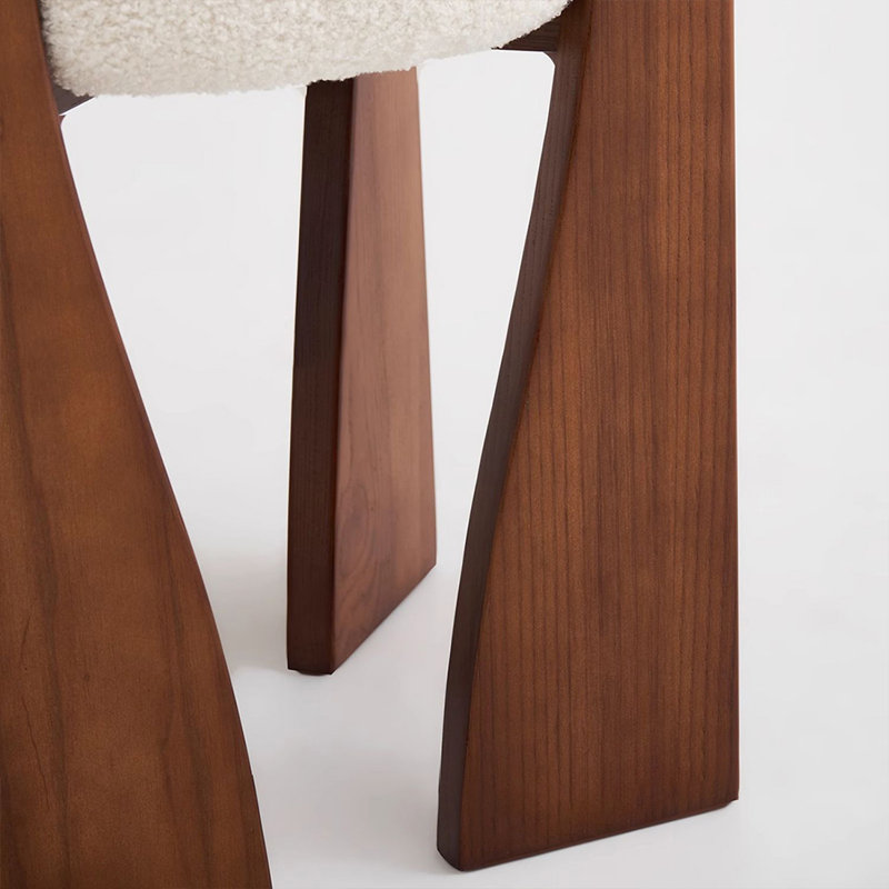 Chaise d'appoint blanche à dossier solide (ensemble de 2)