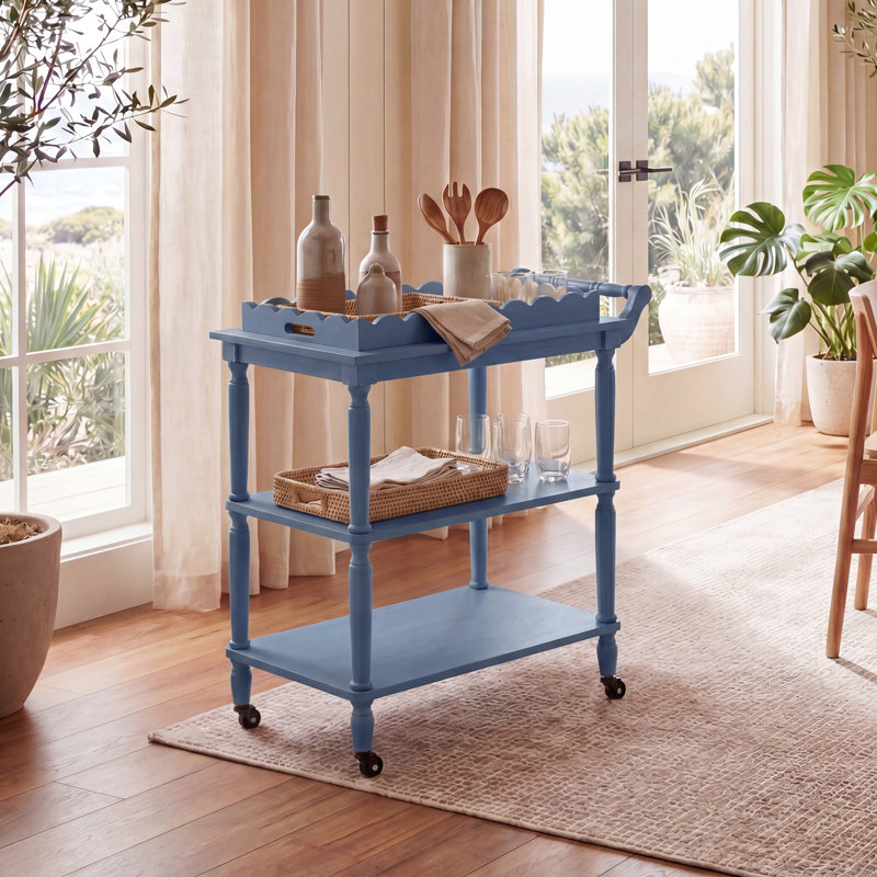 Edan 3 Tier Dining Cart, Blue