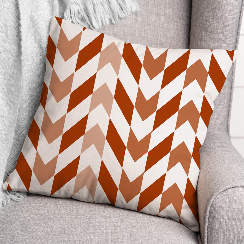  Coussin décoratif intérieur / extérieur, Orange / Rouge