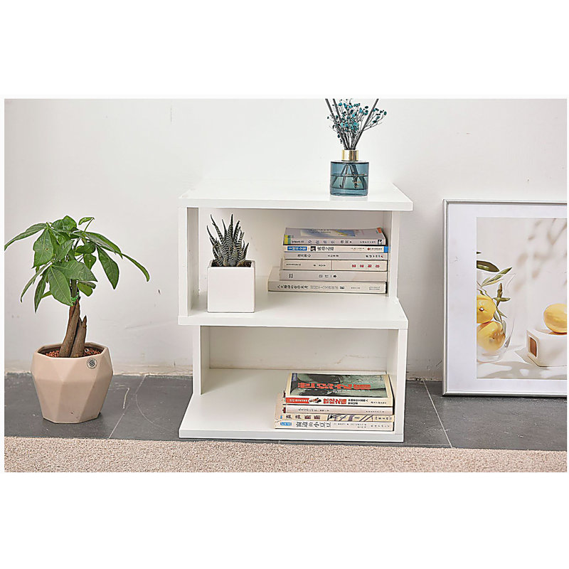 White 2-layer simple household bookshelf