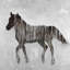 Gambading, toile de cheval abstraite, décor de chambre à coucher-120128544
