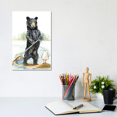 Beach Bandits by Holly Simental - Wrapped Canvas Print
