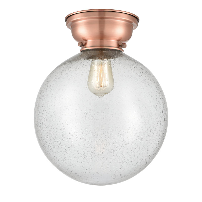 Plafonnier encastré 1 lampe 12 po Alstrom, DEL, Cuivre antique, Grainé