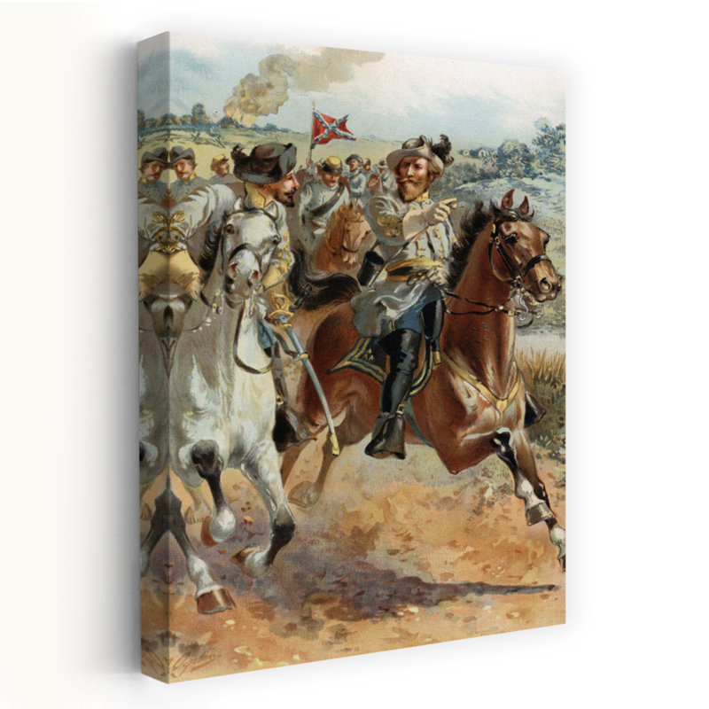 1800S 1860S juin 1862 Troupes confédérées, cavalerie, général J.E.B. Jeb Stuart, raid autour de la guerre civile de Mcclellan