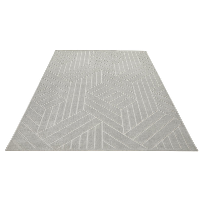 Melindasue Solid Colour Grey Area Rug, Rectangle 80 x 150cm