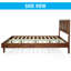 Structure de lit plateforme en bois massif avec tête de lit - Style moderne Mid-Century, grain de bois sculpté, assemblage facile avec outil intelligent, aucun sommier tapissier requis-253314978-253314977