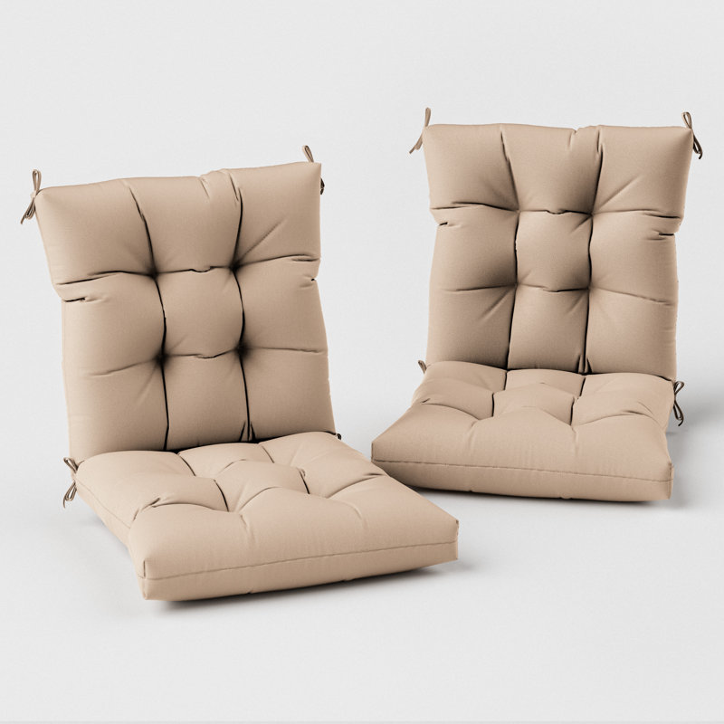 Anjelyka 22"W X 22"D Outdoor Cushions 5" Indoor And Outdoor Seat/Back Cushion, Sand