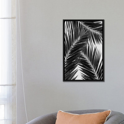 « palm leaf iii », reproduction d’impression sur toile en noir