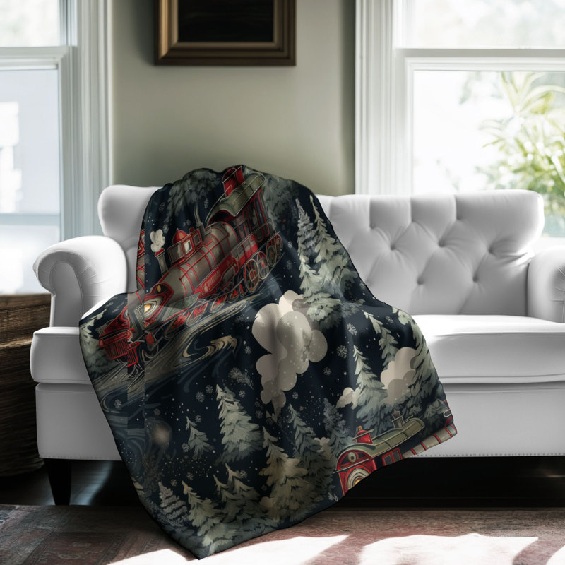 Arctic Train - 1 Piece Premium Blanket, Queen