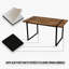 Table de salle à manger 59 "- pieds en métal noir, facile à nettoyer, maison et cuisine en bois moderne avec-22553442