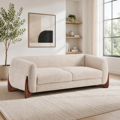 Boucle Sherpa Sofa For Living Room