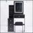 29.2" Small Size Left Bedside Cabinet Vanity Table + Cushioned Stool, Large Sliding, Touch Control, Tri-Color Switching, Brightness Adjust LED Mirror, High Capacity Storage, Suitable For Small Space-1713415262