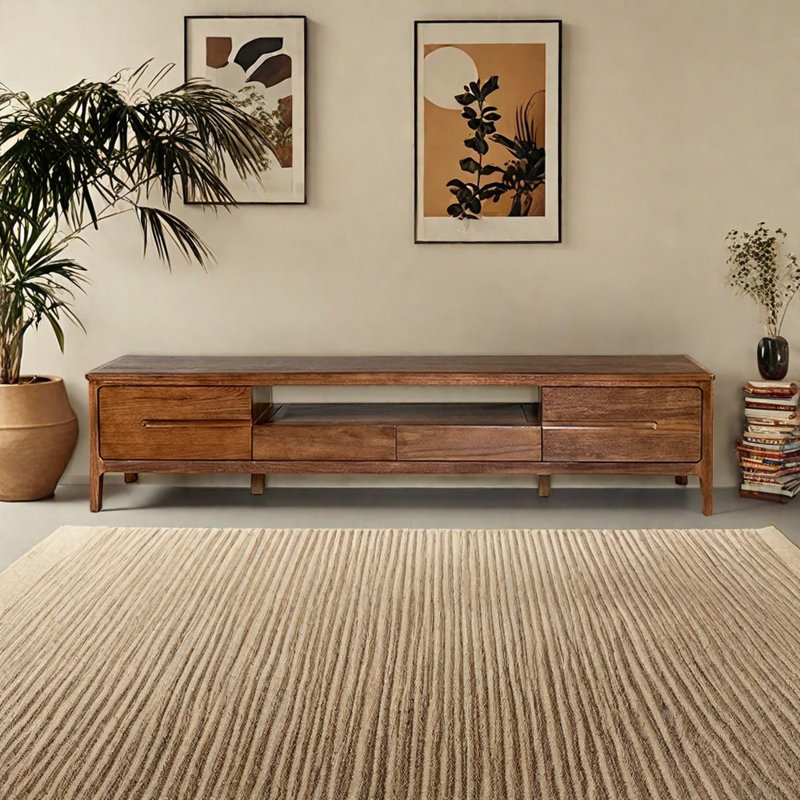 Italian style all solid wood TV stand, 59.06"