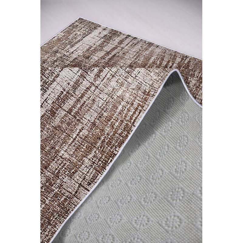 Eco-Friendly Area Rug, Grey, 5.9 x 9.2 Feet | 100% Polyester, 650 g/m², 0.2 in Pile Height | Antibacterial, Non-Slip PVC Dot Underside, Machine Washable, Perfect for Living Room & Bedroom Décor