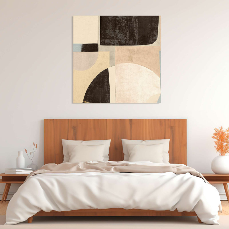Abstract And Geometric Painting: Pale Winter II - Wrapped Canvas Print, 90cm H x 90cm W