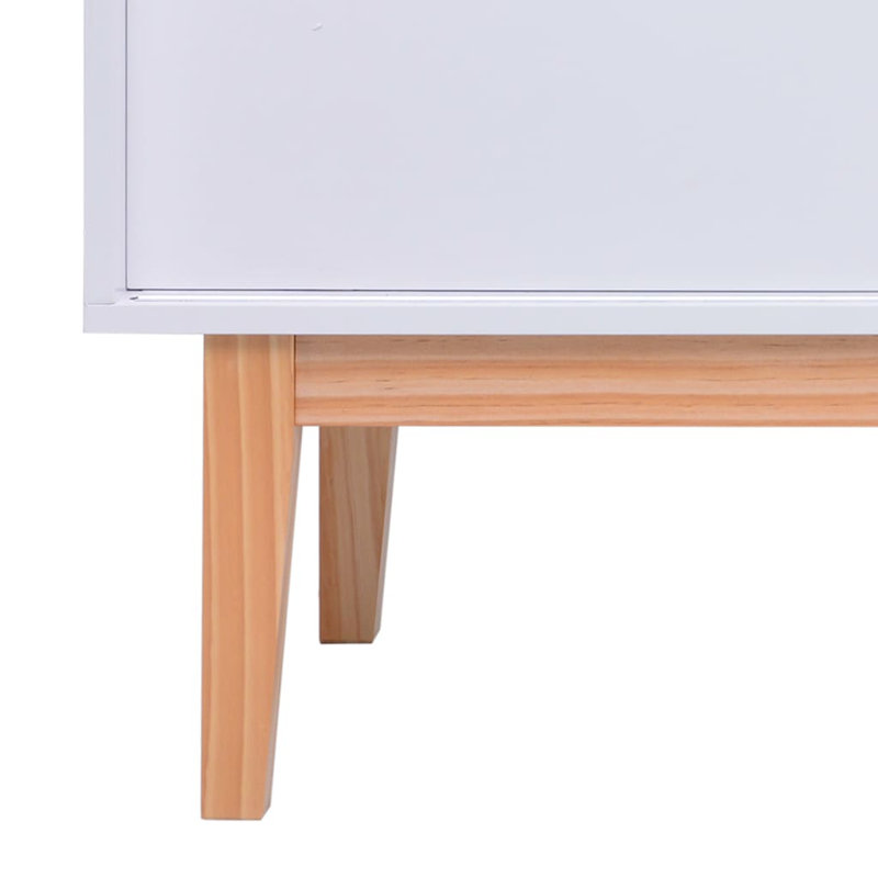 Kerwin 130cm Sideboard, White/Light Brown