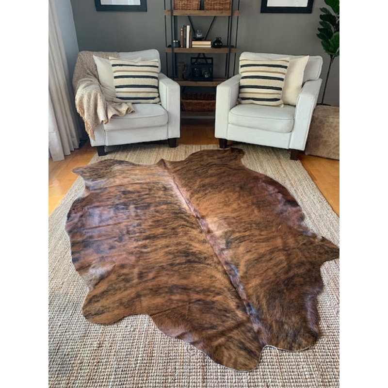 Novelty Brayen Handmade Brindle Cowhide Area Rug