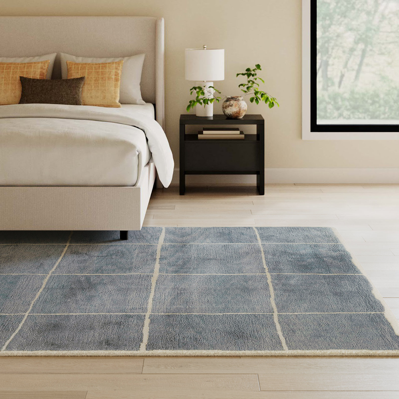 Merritt Hand-Tufted Geometric Wool Rug, Rectangle 7'9" x 9'9"
