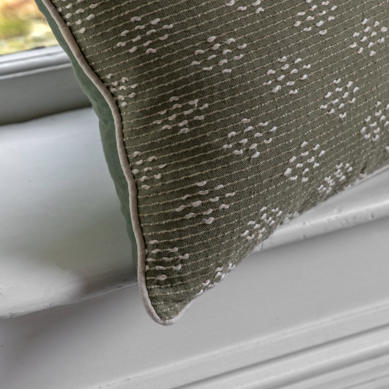 Square Throw Cushion, Green