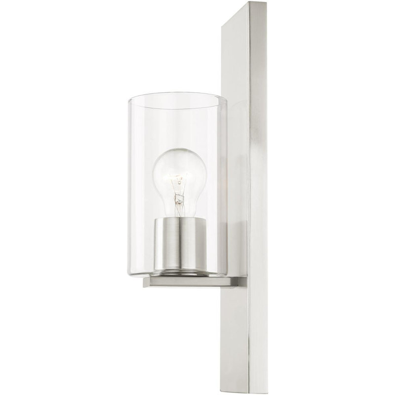 4 Light ADA Wall Sconce w/ Steel Base - 5.125 inch: Elegant & Functional Lighting, Brushed Nickel